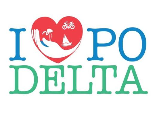 Logo colorato con cuore, fenicottero, bici e barca.
